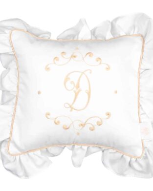Pillow with letter for a girl