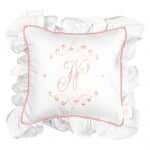 Pillow with letter for a girl