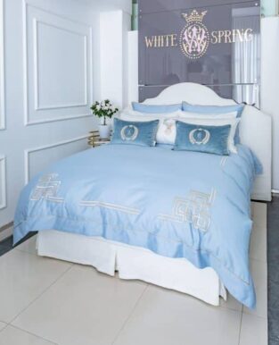 Luxury Bed Linen Set “Blue Light”