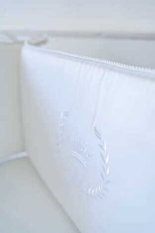 Luxury Baby Bedding “White Crown”