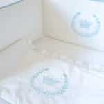 Luxury Baby Bedding “Blue Crown”
