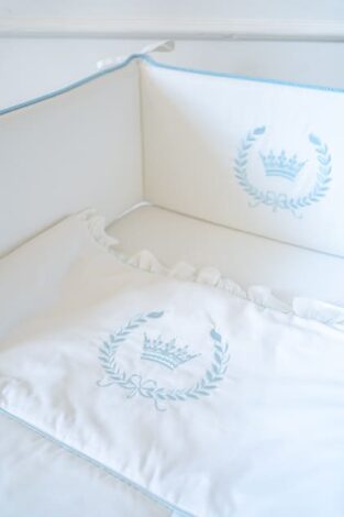 Luxury Baby Bedding “Blue Crown”