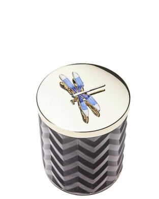 Navy & Dragonfly Candle with Scraf