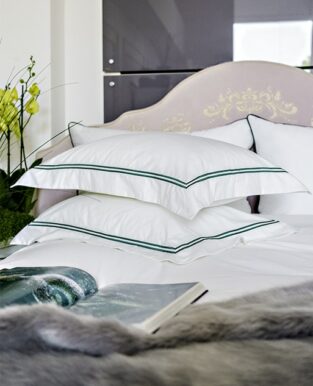 Luxury Bedding Set “Green Stripes”