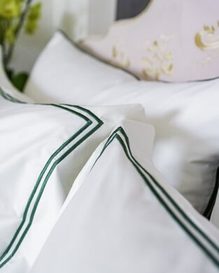 Luxury Bedding Set “Green Stripes”