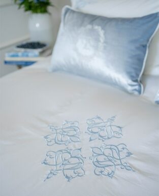 Duvet Cover “Light Blue Embroidery”