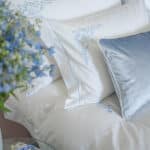 Luxury Bed Linen Set “Light Blue Embroidery”