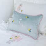 Aquamarine Pillow with Letter