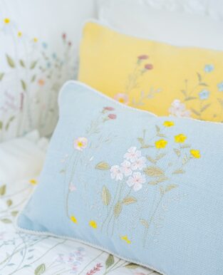 Blue Pillow “Flowers”
