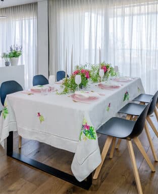 Linen Floral Tablecloth 160*300 cm