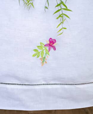 Linen Floral Tablecloth 160*300 cm