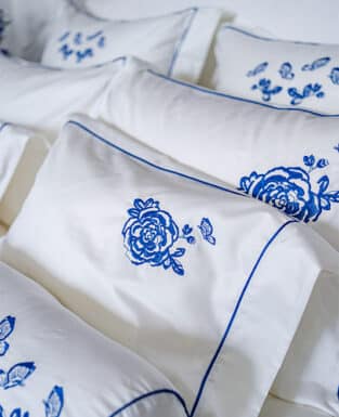 Luxury Bedding Set “Azure Blossom”